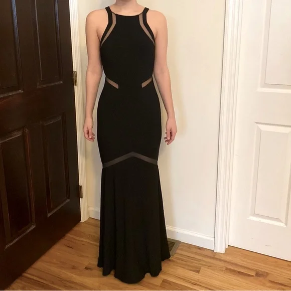 knee length dresses for ladies JVN by Jovani JVN24092 main image 1